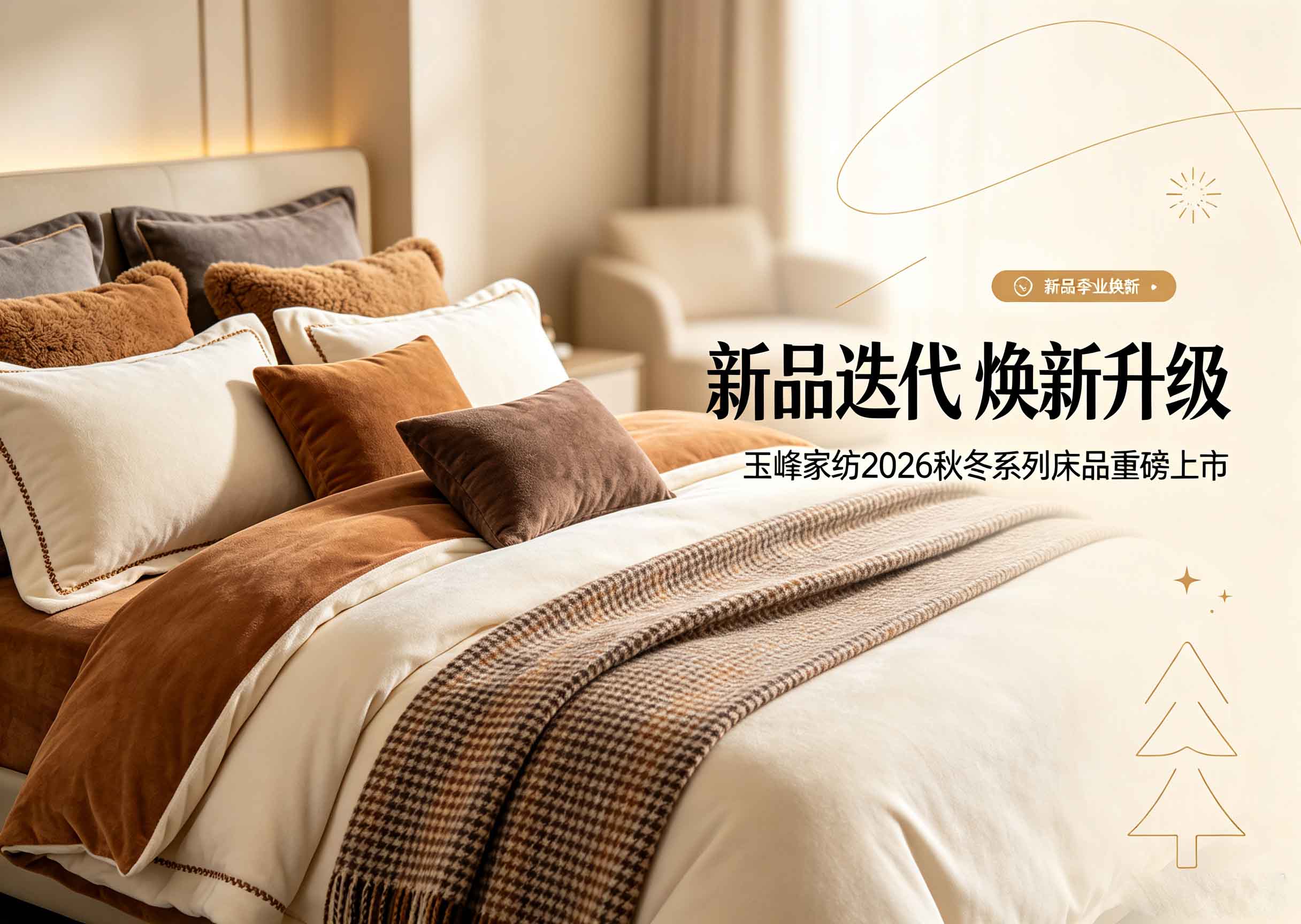 玉峰家纺 新品迭代焕新升级!玉峰家纺2026秋冬系列床品重磅上市